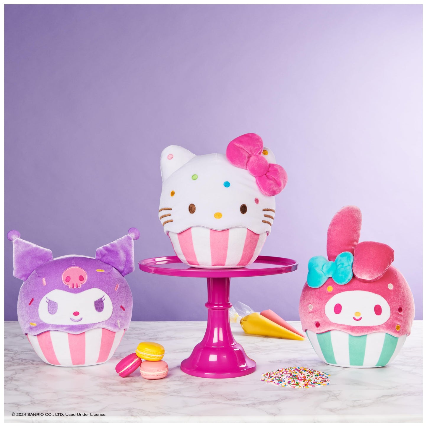 GUND Sanrio Hello Kitty and Friends Kuromi Cupcake Plush, Stuffed Animal for Ages 1 and Up, Purple/White, 8”