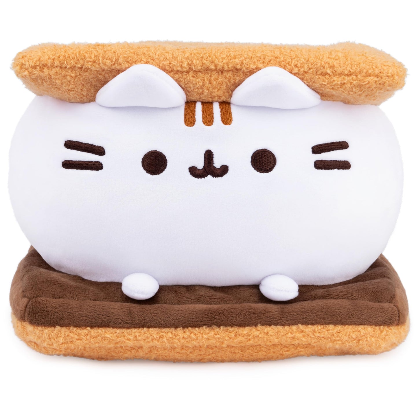 GUND Pusheen S’Mores Squisheen Plush, Stuffed Animal for Ages 8 and Up, Brown/White, 12”