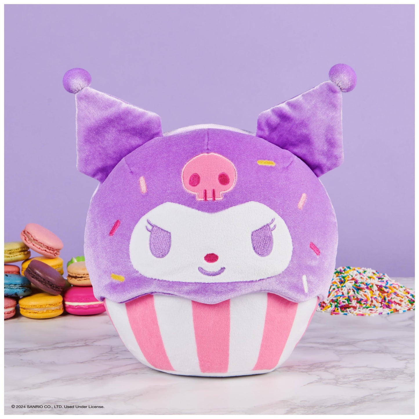 GUND Sanrio Hello Kitty and Friends Kuromi Cupcake Plush, Stuffed Animal for Ages 1 and Up, Purple/White, 8”