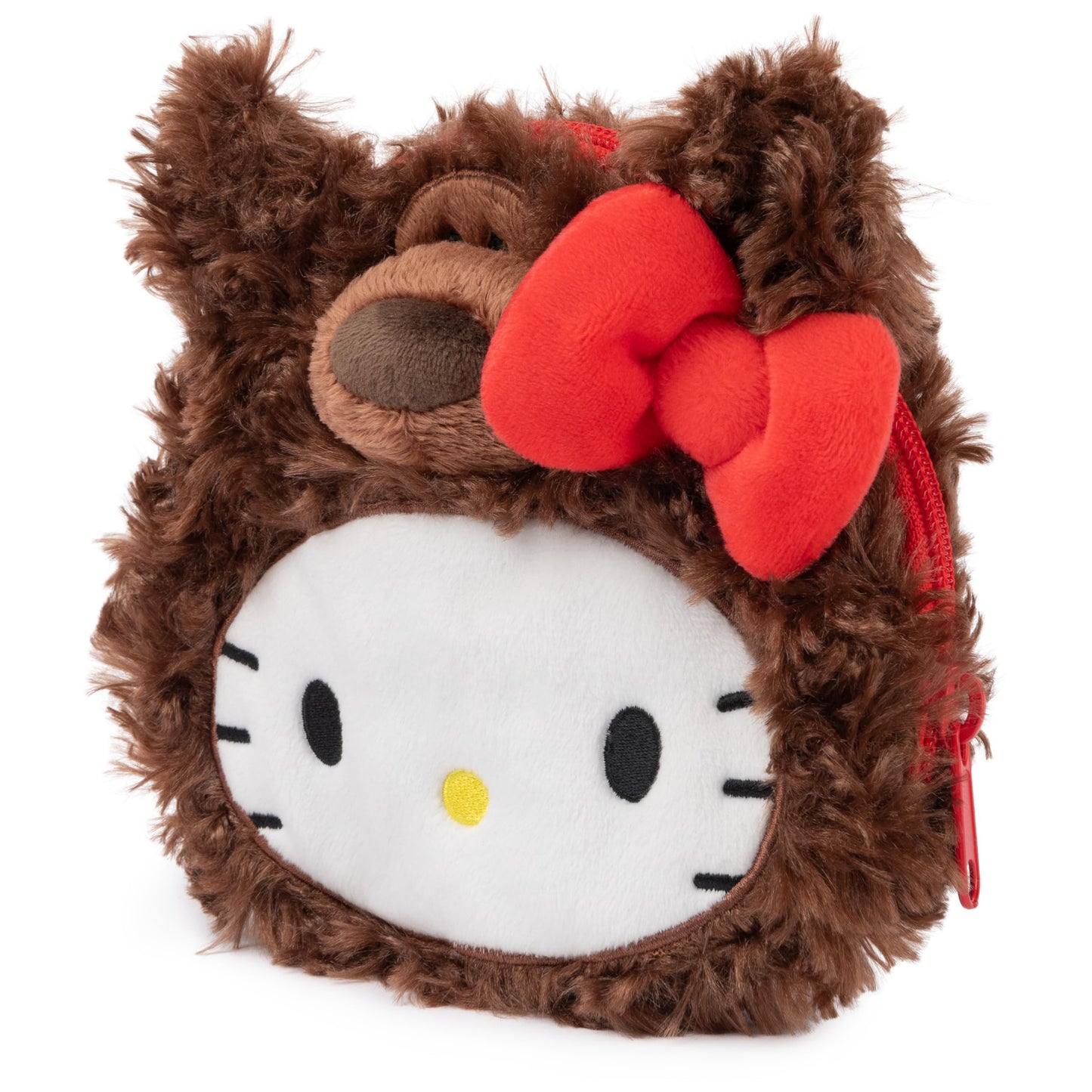 GUND Sanrio Hello Kitty Philbin Teddy Bear Plush Pouch with Zipper for Ages 1 and Up, Brown, 5.5”