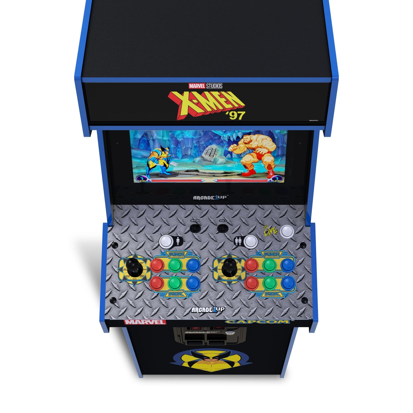 Arcade1Up Marvel Vs. Capcom 2 X-Men ‘97 Edition Deluxe Arcade Machine, Built for Your Home, Over 5-Foot-Tall Cabinet with Over 8 Classic Games