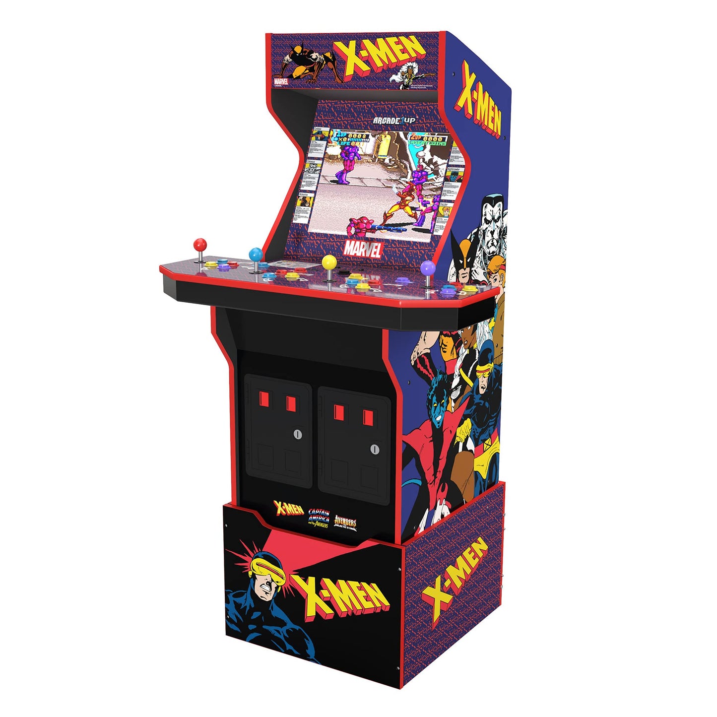 Arcade 1Up Arcade1Up X-Men 4 Player Arcade Machine (with Riser & Stool) - Electronic Games