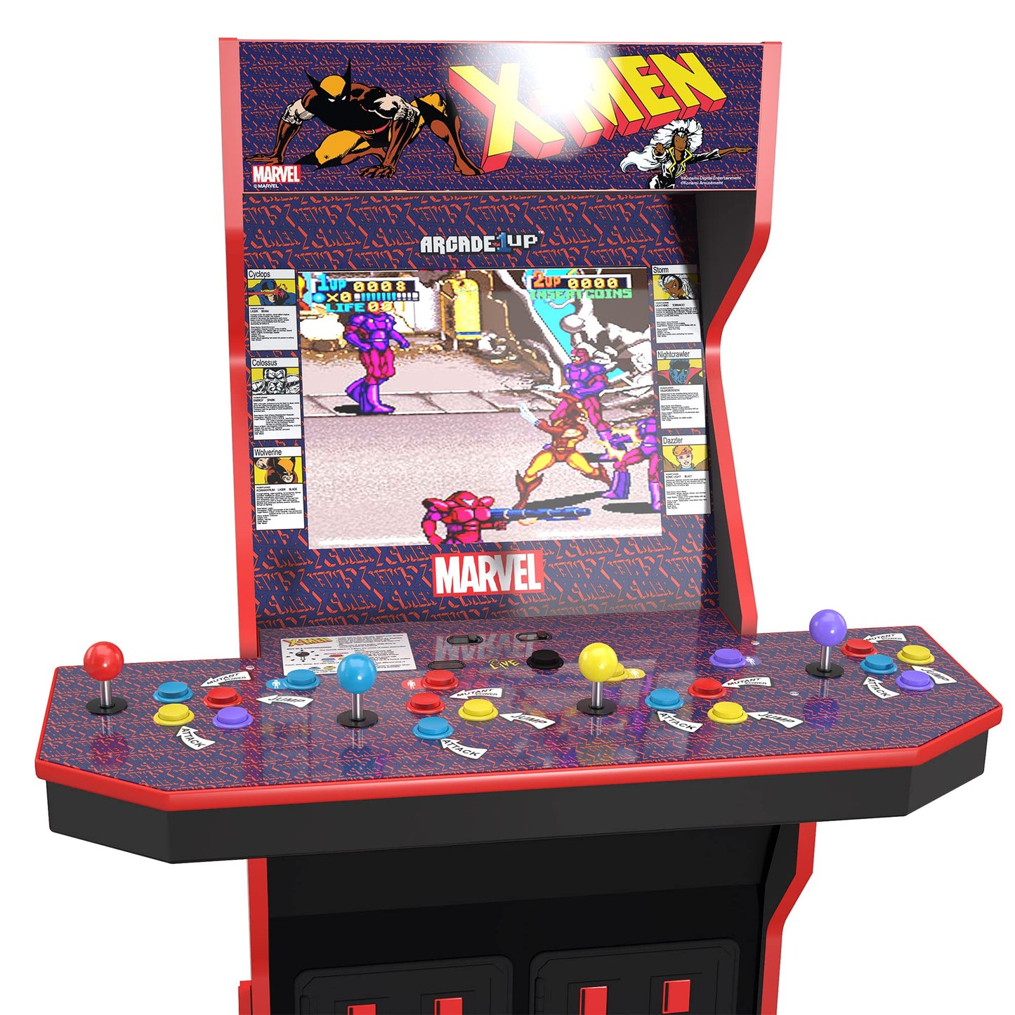 Arcade 1Up Arcade1Up X-Men 4 Player Arcade Machine (with Riser & Stool) - Electronic Games